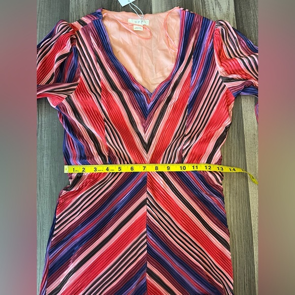 NWT GDP MULTI RED PURPLE STRIPE COCKTAIL DRESS SZ Small - Picture 8 of 13